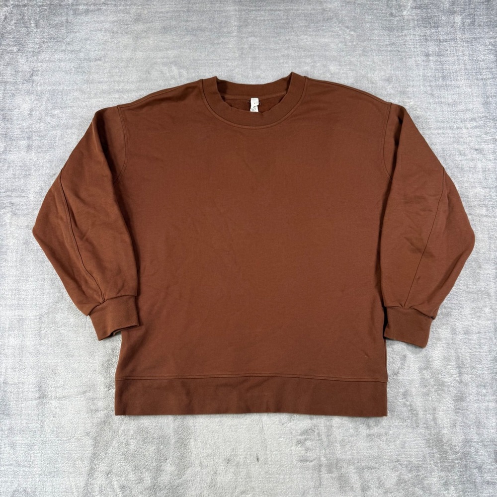 Lululemon Perfectly Oversized Crew Sweatshirt Women 4 Roasted Brown Pullover